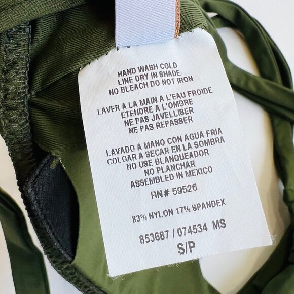 ❤️ Becca Size S Kailani wrap bikini top in olive green - Picture 6 of 6